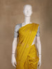 Yellow Stripes And Butta Woven Pure Kanchipuram Silk Saree