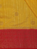 Yellow Stripes Designed Banarasi Silk Saree