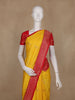 Yellow Stripes Designed Banarasi Silk Saree