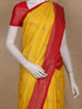 Yellow Stripes Designed Banarasi Silk Saree