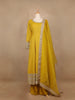 Yellow Dotted Design Georgette Anarkali Salwar Suit - Diadem