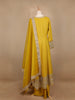 Yellow Dotted Design Georgette Anarkali Salwar Suit - Diadem