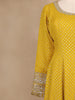 Yellow Dotted Design Georgette Anarkali Salwar Suit - Diadem