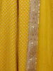 Yellow Dotted Design Georgette Anarkali Salwar Suit - Diadem