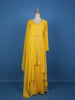 Yellow Embroidered Layered Georgette Salwar Suit - Diadem