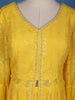 Yellow Embroidered Layered Georgette Salwar Suit - Diadem