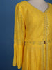 Yellow Embroidered Layered Georgette Salwar Suit - Diadem