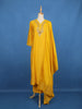 Yellow Embroidered Semi Silk Salwar Suit