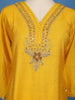 Yellow Embroidered Semi Silk Salwar Suit