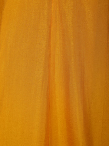 Yellow Floral And Paisley Embroidered Semi Silk Straight Cut Salwar Suit - Diadem