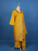 Yellow Floral Designed Cotton Salwar Suit