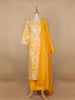 Yellow Floral Designed Cotton Salwar Suit