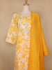 Yellow Floral Designed Cotton Salwar Suit