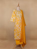 Yellow Floral Designed Cotton Salwar Suit