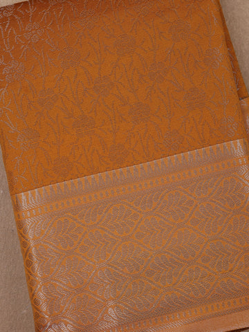 Yellow Floral Designed Fancy Art Silk Saree - Diadem