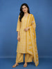 Yellow Floral Design Printed Cotton Salwar Suit