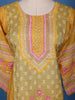 Yellow Floral Design Printed Cotton Salwar Suit - Diadem