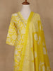 Yellow Floral Design Printed Cotton Salwar Suit - Diadem