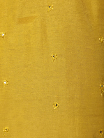 Yellow Floral Design Printed Georgette Salwar Suit - Diadem