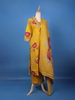 Yellow Floral Design Printed Cotton Salwar Suit - Diadem