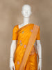 Yellow Floral Designed Banarasi Silk Saree - Diadem