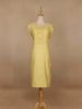 Yellow Floral Designed Cotton Kurti - Diadem