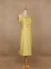 Yellow Floral Designed Cotton Kurti - Diadem