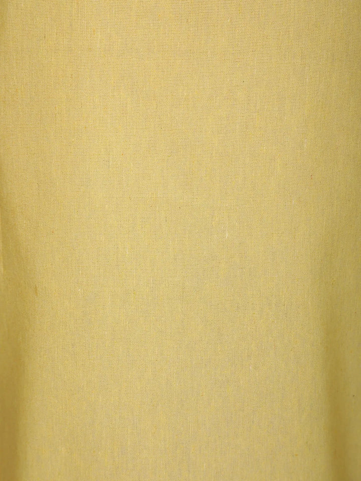 Yellow Floral Designed Cotton Kurti - Diadem