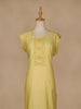 Yellow Floral Designed Cotton Kurti - Diadem