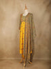Yellow Floral Designed Cotton Rayon Anarkali Salwar Suit - Diadem