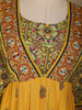 Yellow Floral Designed Cotton Rayon Anarkali Salwar Suit - Diadem