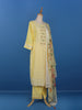 Yellow Floral Designed Cotton Salwar Suit - Diadem