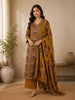 Yellow Floral Designed Cotton Salwar Suit