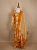 Yellow Floral Designed Cotton Salwar Suit - Diadem