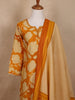 Yellow Floral Designed Cotton Salwar Suit - Diadem