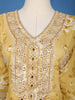 Yellow Floral Designed Cotton Salwar Suit - Diadem