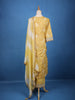 Yellow Floral Designed Cotton Salwar Suit - Diadem