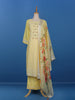 Yellow Floral Designed Cotton Salwar Suit - Diadem