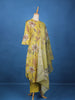 Yellow Floral Designed Cotton Salwar Suit - Diadem
