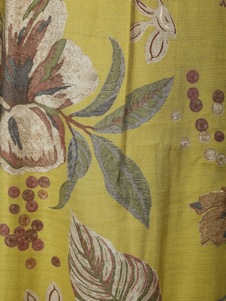 Yellow Floral Designed Cotton Salwar Suit - Diadem