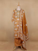 Yellow Floral Designed Cotton Straight Cut Salwar Suit