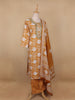 Yellow Floral Designed Cotton Straight Cut Salwar Suit
