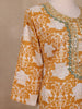 Yellow Floral Designed Cotton Straight Cut Salwar Suit