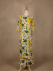Yellow Floral Designed Cotton Salwar Suit - Diadem