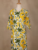 Yellow Floral Designed Cotton Salwar Suit - Diadem