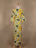 Yellow Floral Designed Cotton Salwar Suit - Diadem
