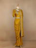 Yellow Floral Designed Crepe Sharara Salwar Suit - Diadem