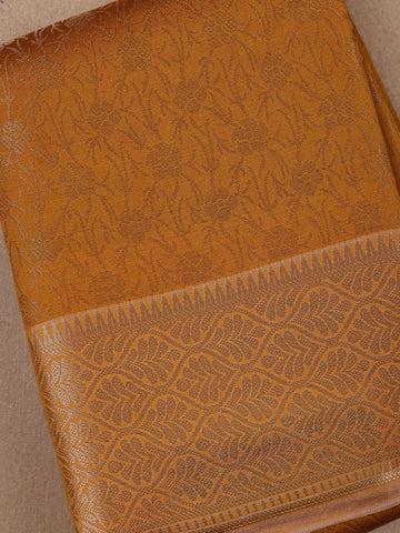 Yellow Floral Designed Fancy Art Silk Saree - Diadem