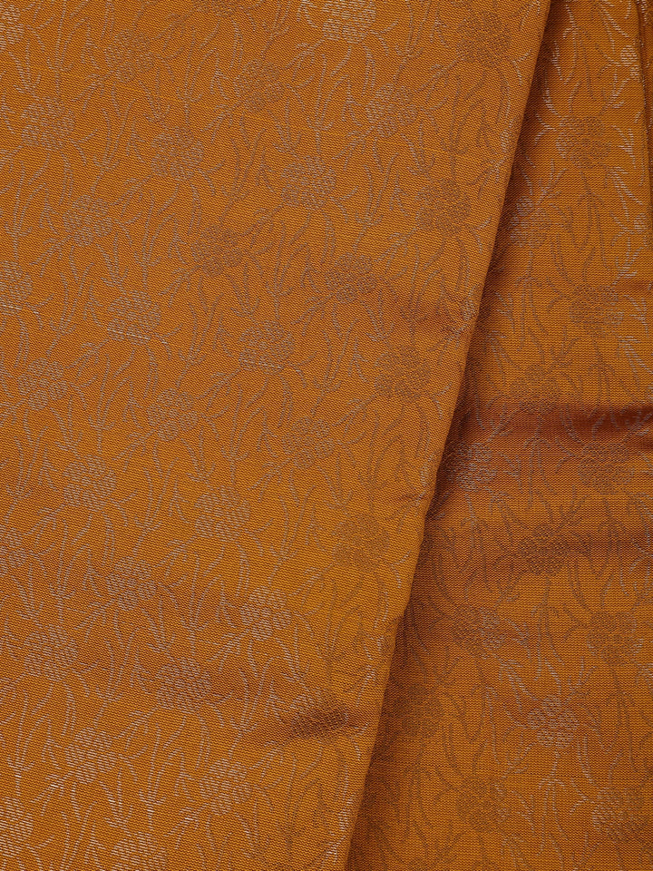 Yellow Floral Designed Fancy Art Silk Saree - Diadem