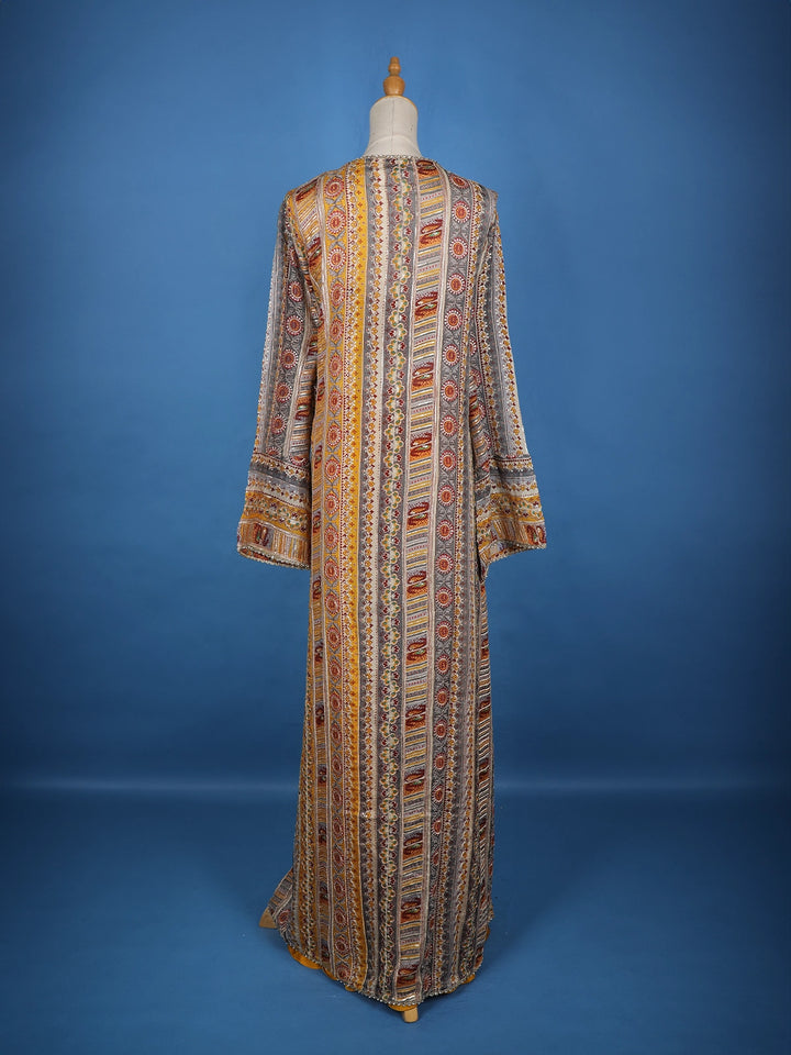 Yellow Floral Designed Georgette Palazzo Salwar Suit - Diadem